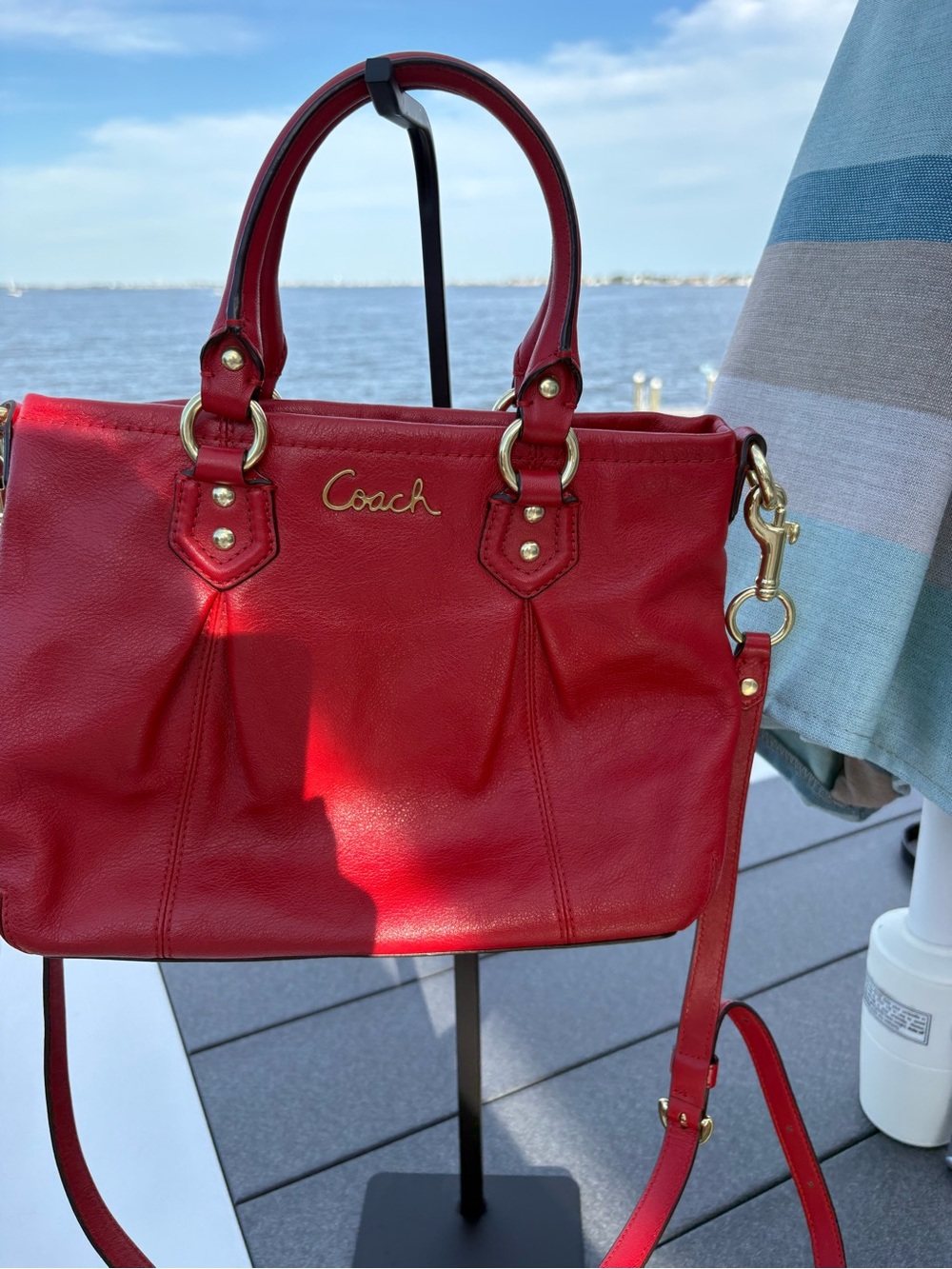 Coach | Ashley Red Leather Satchel Bag - Women's Shoulder & Crossbody